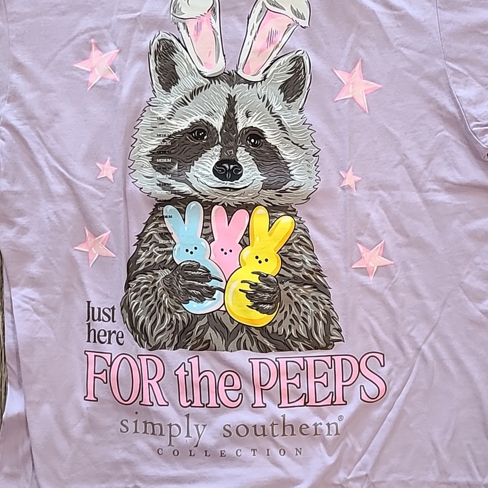 Simply Southern Here For Peeps Easter T-Shirt - Picture 4 of 5